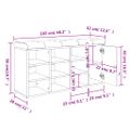 vidaXL Lavička na topánky dymový dub 102x32x50 cm kompozitné drevo