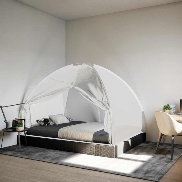 vidaXL Moskytiéra jurta s dverami 220 sieťka biela 200x150x140 cm