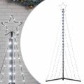 vidaXL LED vianočný stromček 339 LED studená biela 182 cm