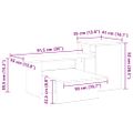 vidaXL Konzolový stôl Dymová dub 91,5 x 35 x 38,5 cm Kompozitné drevo