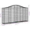 vidaXL Oblúkové gabiónové koše 13 ks 200x30x100/120cm pozinkov. železo