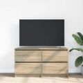 vidaXL TV skrinka Dub Sonoma 100x35x54 cm Konštrukcia dreva