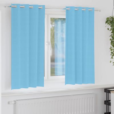 vidaXL Záclony na zatemnenie s krúžkami 2 pcs Svetlomodrá 175 x 140 cm