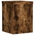 vidaXL Stojany na rastliny 2 ks dymový dub 15x15x20cm kompozitné drevo