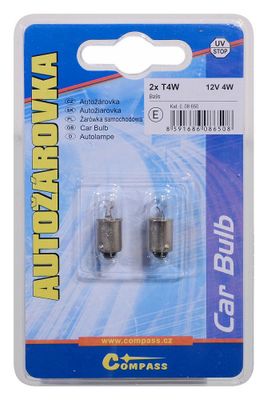 Žiarovka 12 V T4W 4 W Ba9s blister 2 ks
