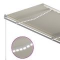 vidaXL Automatická markíza s LED a senzorom vetra 3x2,5 m krémová