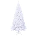 vidaXL Umelý vianočný stromček s hustým ihličím, biely 240 cm, PVC