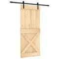 vidaXL Posuvné dvere Prírodná a čierna 90 x 210 cm