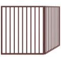 vidaXL Brána pre psa skladacia 2 panely hnedá 160 cm topoľové drevo