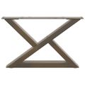vidaXL Nohy konferenčného stolíka 2 ks, prírodná oceľ, 60 x (30-31,3) cm, oceľ