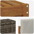 vidaXL Záhradná súprava gaučov 7 ks Prírodná a svetlosivá Polyester