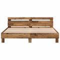 vidaXL Rám postele Staré drevo 200 x 200 cm Kompozitné drevo
