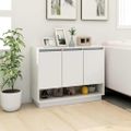 vidaXL Komoda lesklá biela 97x31x75 cm drevotrieska