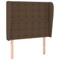 vidaXL Čelo postele so záhybmi tmavohnedé 83x23x118/128 cm látka