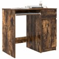 vidaXL Stôl dymový dub 86x49x76 cm kompozitné drevo