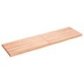 vidaXL Stolová doska svetlohnedá 140x40x(2-4)cm ošetrený masív hrany