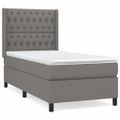 vidaXL Boxspring posteľ s matracom tmavosivá 90x200 cm látka