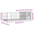 vidaXL Voliéra s nadstavcom strieborná 704x303x216 cm oceľ