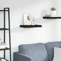 vidaXL Plávajúca nástenná polica, čierna 40x23,5x3,8 cm, MDF
