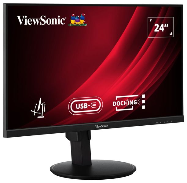 ViewSonic VG2409U-2/24" FHD Frameless IPS Monitor with 2 HDMI, DP in, DP out, USB C, RJ45 ,LAN, USB, Daisy Chain