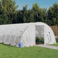 vidaXL Fóliovník s oceľovým rámom biely 24 m² 6x4x2 m