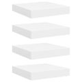 vidaXL Plávajúce nástenné police 4 ks, biele 23x23,5x3,8 cm, MDF