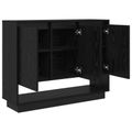 vidaXL Servírovacia skriňa Čierny dub 97 x 29 x 75 cm Kompozitné drevo