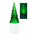 HD-134 LED sviečka zelený stromček - blikajúci plameň HOME DECOR