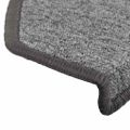 vidaXL Schodové rohože 10 ks 65x24x4 cm tmavošedé polkruhové veľké