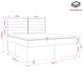 vidaXL Posteľ boxspring s matracom Svetlosivá 140 x 200 cm Látka