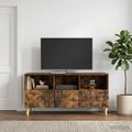 vidaXL TV skrinka 102 x 34,5 x 50 cm Dymový dub Kompozitné drevo