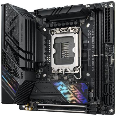 ASUS ROG STRIX B760-I GAMING WIFI/LGA 1700/mITX Základná doska, Intel B760, LGA1700, 2x DDR5 DIMM (max. 64GB), 2x M.2, Wi-Fi, HDMI, DisplayPort, USB typ C, mini-ITX