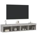 vidaXL TV skrinky s LED svetlami 2 ks betónovo sivé 80x30x30 cm