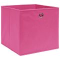 vidaXL Úložné boxy 10 ks, netkaná textília 28x28x28 cm, ružové
