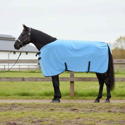 vidaXL Plášť pre kone Plný aqua 105 cm Polyester