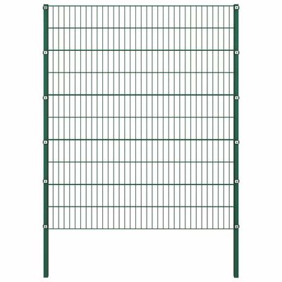 vidaXL Plotový panel so stĺpikmi, železný 176,5x200 cm, zelený