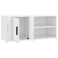 vidaXL TV skrinka lesklá biela 80x31,5x36 cm spracované drevo