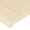 vidaXL Čelo postele so záhybmi krémové 203x23x118/128 cm látka
