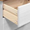 vidaXL Komoda ASKIM Biela 91 x 40 x 95,5 cm Masívne borovicové drevo