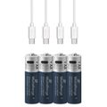 MEDIARANGE Batérie nabíjateľné AA, USB-C, 4ks