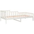 vidaXL Denná posteľ s matracom biela 90x190 cm masívna borovica