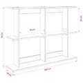 vidaXL Stenná polica Nástenná montáž Biela 100 x 20 x 75 cm