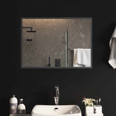 vidaXL Zrkadlo do kúpeľne s LED Priehľadná 70 x 50 cm tvrdené sklo