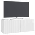 vidaXL Nástenná TV skrinka 78,5 x 31 x 30 cm Biela s vysokým leskom
