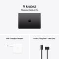 Apple MacBook Pro 14"/M4/14,2"/3024x1964/16GB/512GB SSD/M4/Sequoia/Space Black/1R Notebook, Apple M4, 16GB DDR5, 512GB SSD, Apple GPU, 14,2" Liquid Retina XDR, macOS Sequoia, čierny