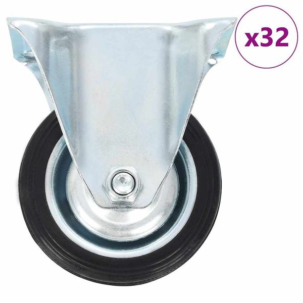 vidaXL 32 ks pevné kolieska 75 mm