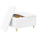 vidaXL Ottoman s Úložným Priestorom Biely 80 x 80 x 45 cm Umelá koža