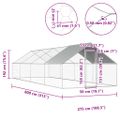 vidaXL Vonkajšia klietka pre sliepky 2,75x8x1,92 m, pozinkovaná oceľ
