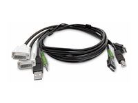 Startech - Kábel adaptéra - kompatibilný s TAA - USB typ A, DVI, audio jack 3,5 mm s pinmi (male) do HDMI, USB Type B, audio jack 3,5 mm s pinmi (male) - 1.8 m