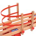 vidaXL Skladacie snehové sánky s operadlom 119 cm, drevo